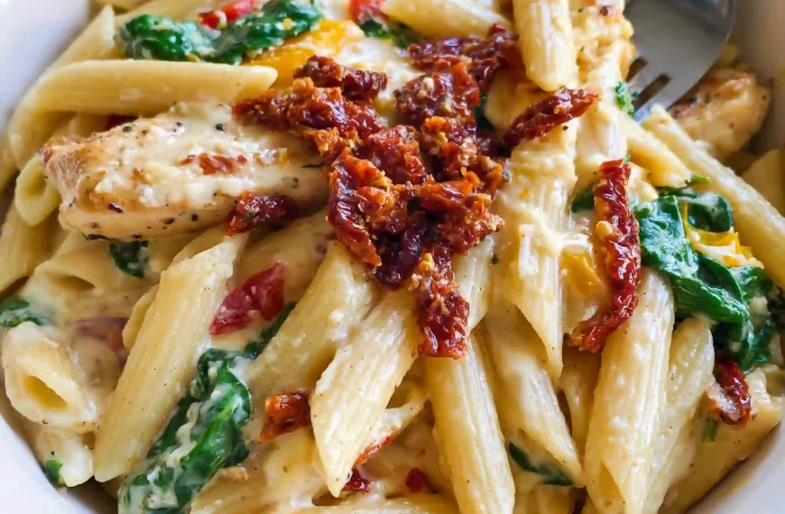 Healthy Tuscan Chicken Pasta