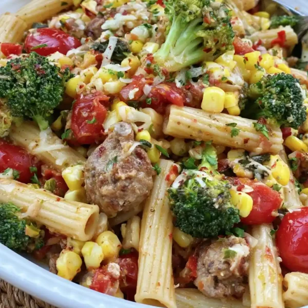 Healthy Sausage Pasta with Vegetables