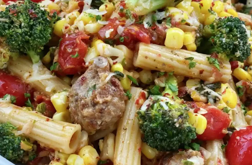 Healthy Sausage Pasta with Vegetables