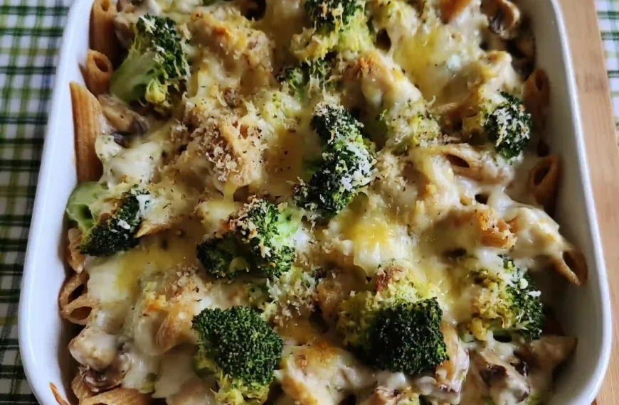 Healthy Creamy Chicken Pasta Bake