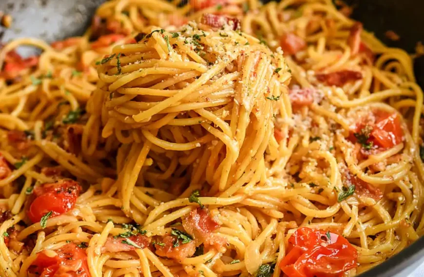 Quick Leftover Spaghetti
